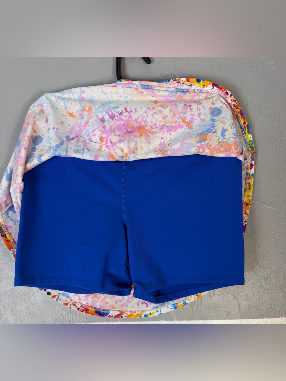 Queen of the Court Paint-Splash Skirt in Royal Blue Accent - Picture 3 of 8